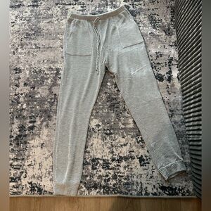 Caution To The Wind Gray Striped Joggers